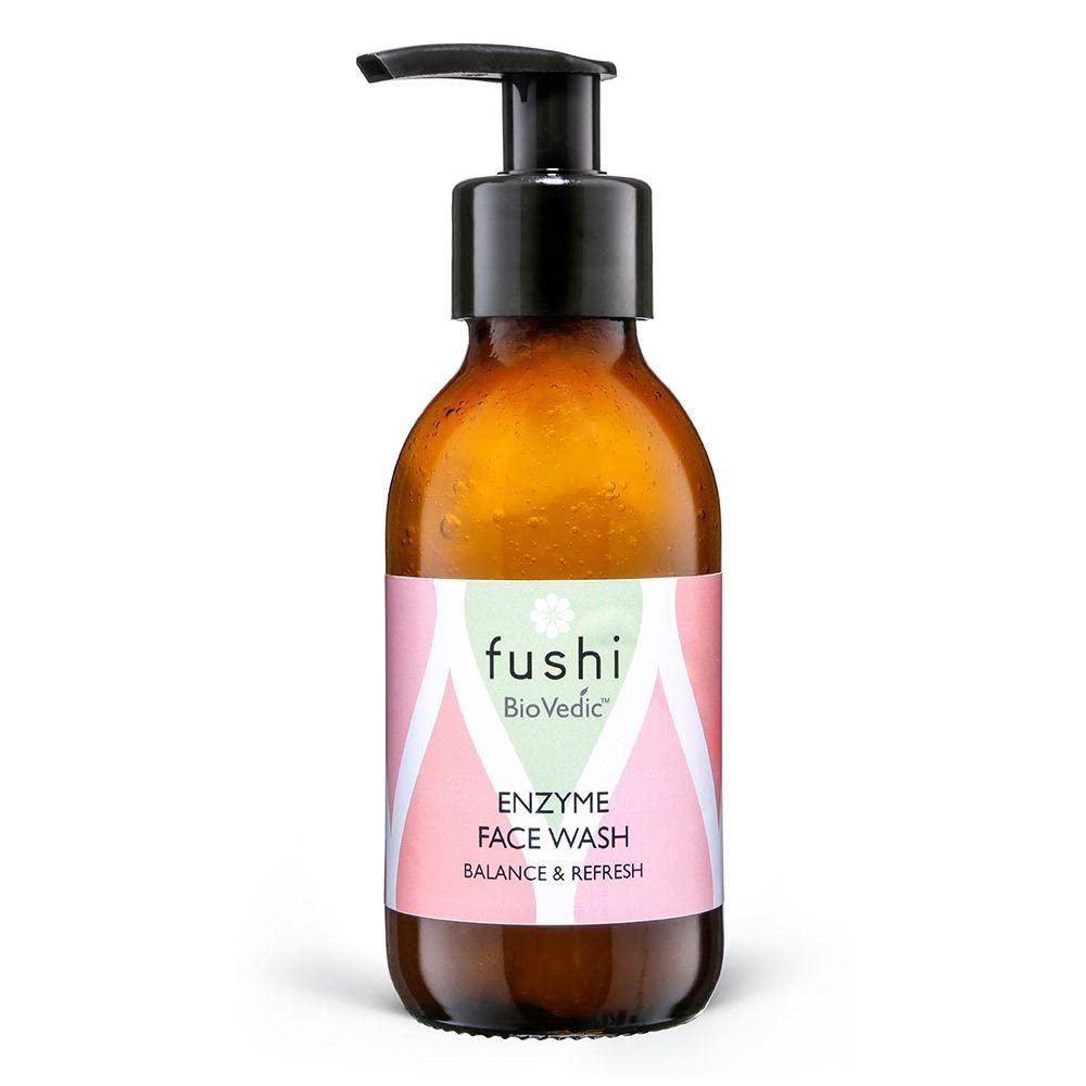 Fushi Biovedic Enzyme Face Wash 150ml | Ayurvedic Cleanser with Manjistha, Vanshlochan & Rice Bran Oil | Gentle Exfoliation for Dull Skin & pH Balance | Fresh Pressed Formula | Made in UK | Perfect for Daily Skincare Routine & Sensitive Skin Care