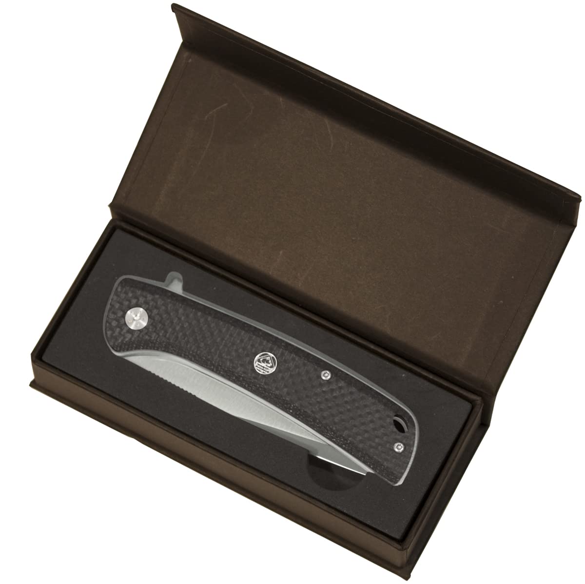 Puma Mach1 Black Carbon Fiber Ceramic Ball Bearing Folding Pocket Knife - EDC, Outdoor Camping, Hiking & Survival Tool