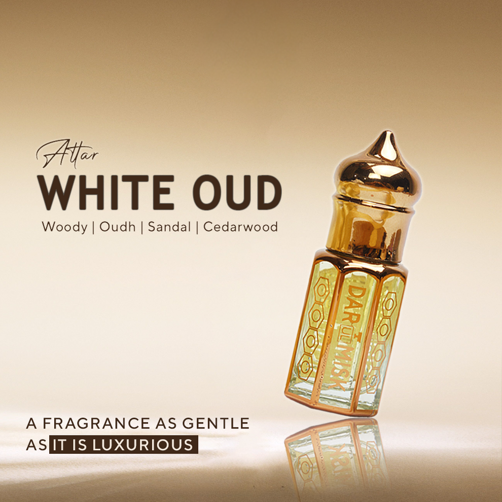 12ml Pure White Oudh Attar - Premium Luxury Perfume Oil for Men & Women | Long Lasting Fragrance | Perfect for Gifts, Weddings & Special Occasions
