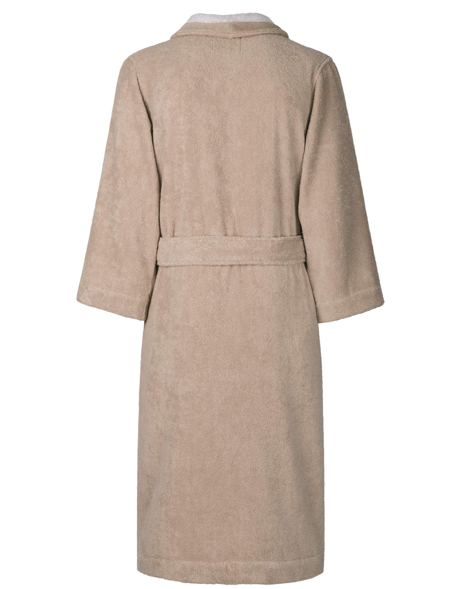 Classic Shawl Robe with Matching Slippers and Hand Towel Set - Large Size in Ecru Champagne | Perfect for Spa, Bridal Shower & Luxury Home Relaxation