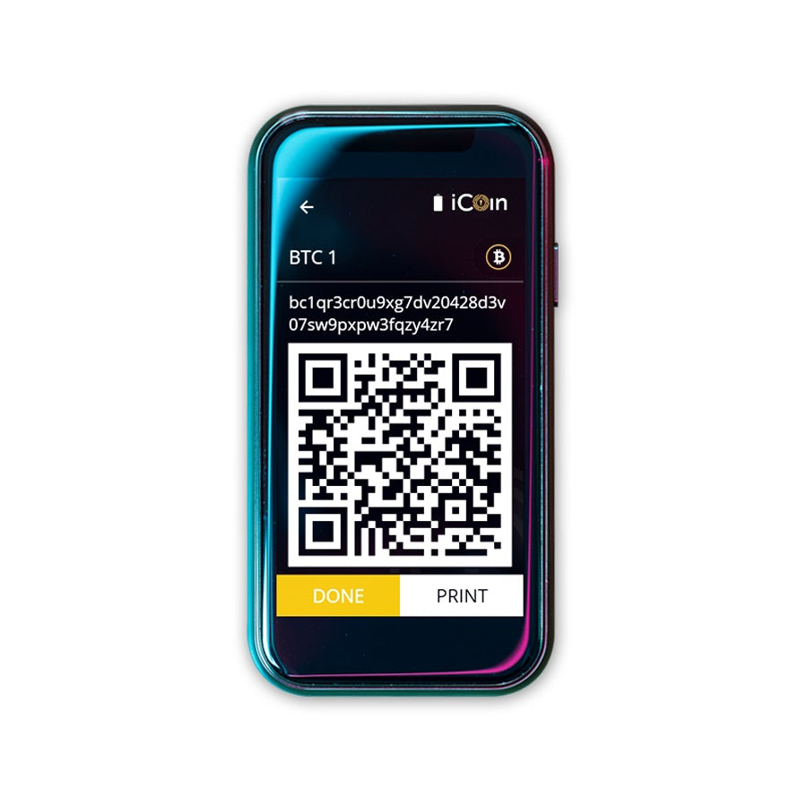 Secure iCoin Hardware Cold Wallet - Offline Crypto Storage with LCD Touchscreen | Best for Bitcoin, Ethereum & Altcoins | Ideal for Long-Term Investors & Secure Transactions