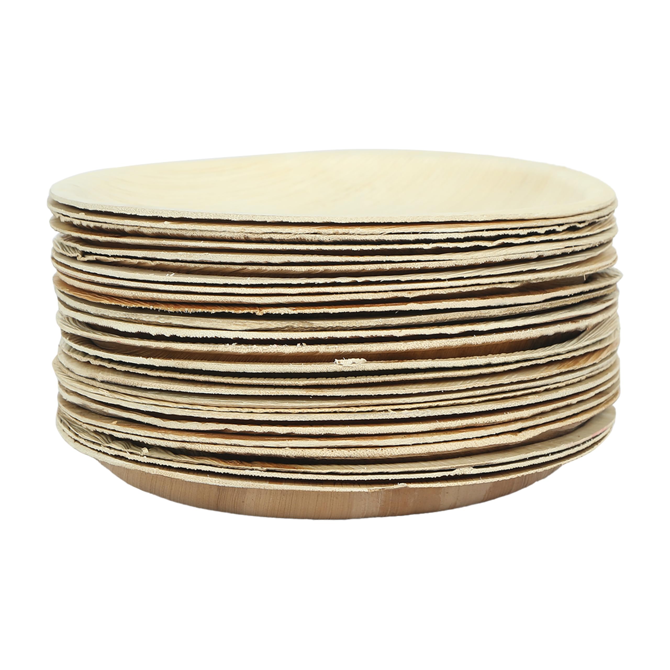Clazkit 25 Pack 6 Inch Round Areca Palm Leaf Plates - Eco Friendly Biodegradable Disposable Plates for Pasta, Soup, Snacks - Perfect for Birthday Parties, Weddings & Events - Sustainable Alternative to Wooden Bamboo Plates - Ideal for Outdoor Dining, Picnics & Catering