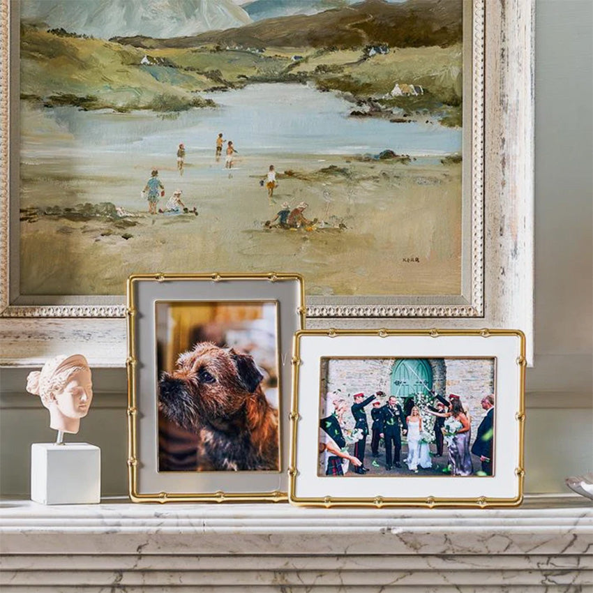 Addison Ross Gold Bamboo Picture Frame - Elegant Home Decor for Wall Photos, Artwork & Memories | Perfect for Living Room, Bedroom & Office Display