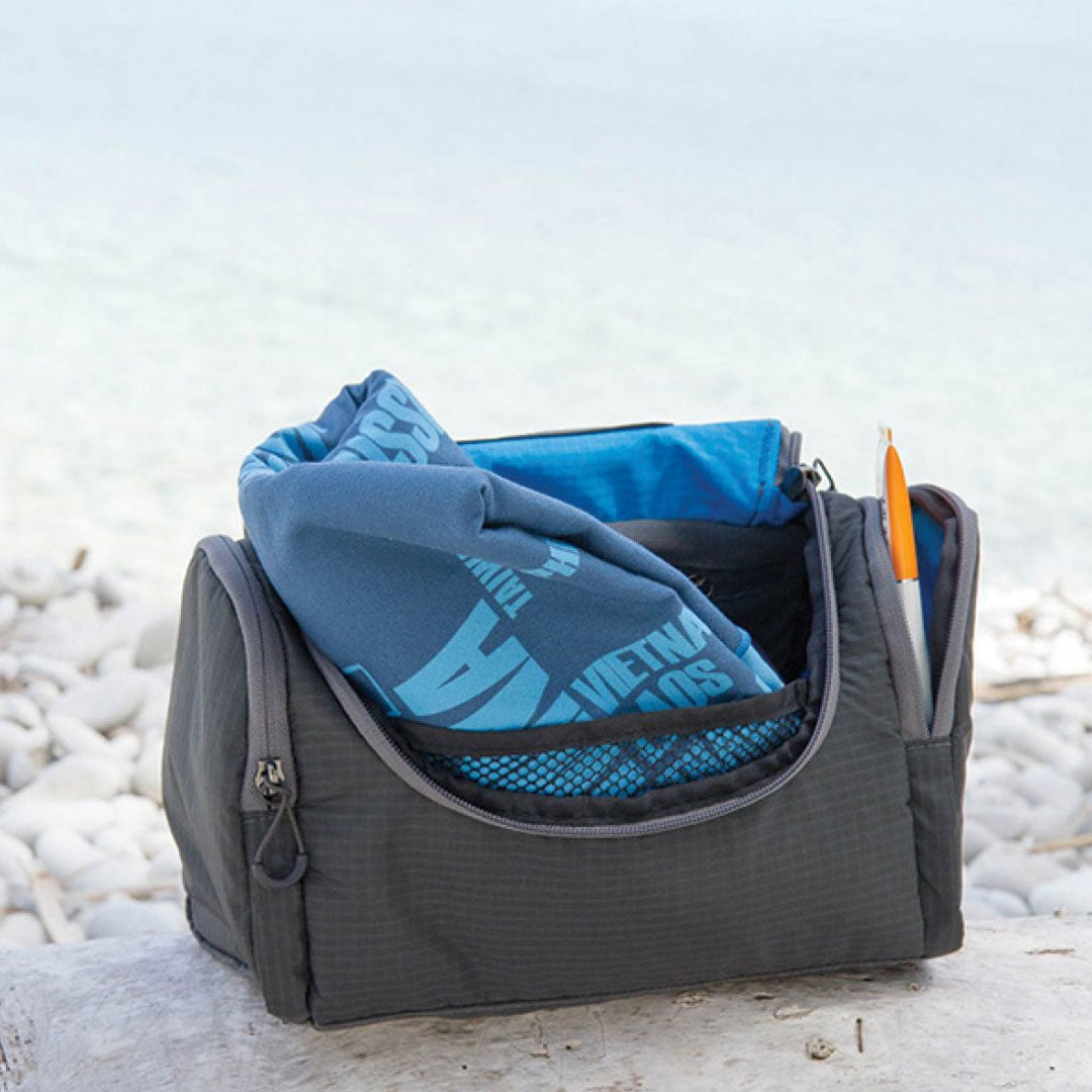 Lifeventure Travel Wash Holdall Grey - Waterproof & Durable Travel Bag for Camping, Hiking & Outdoor Adventures