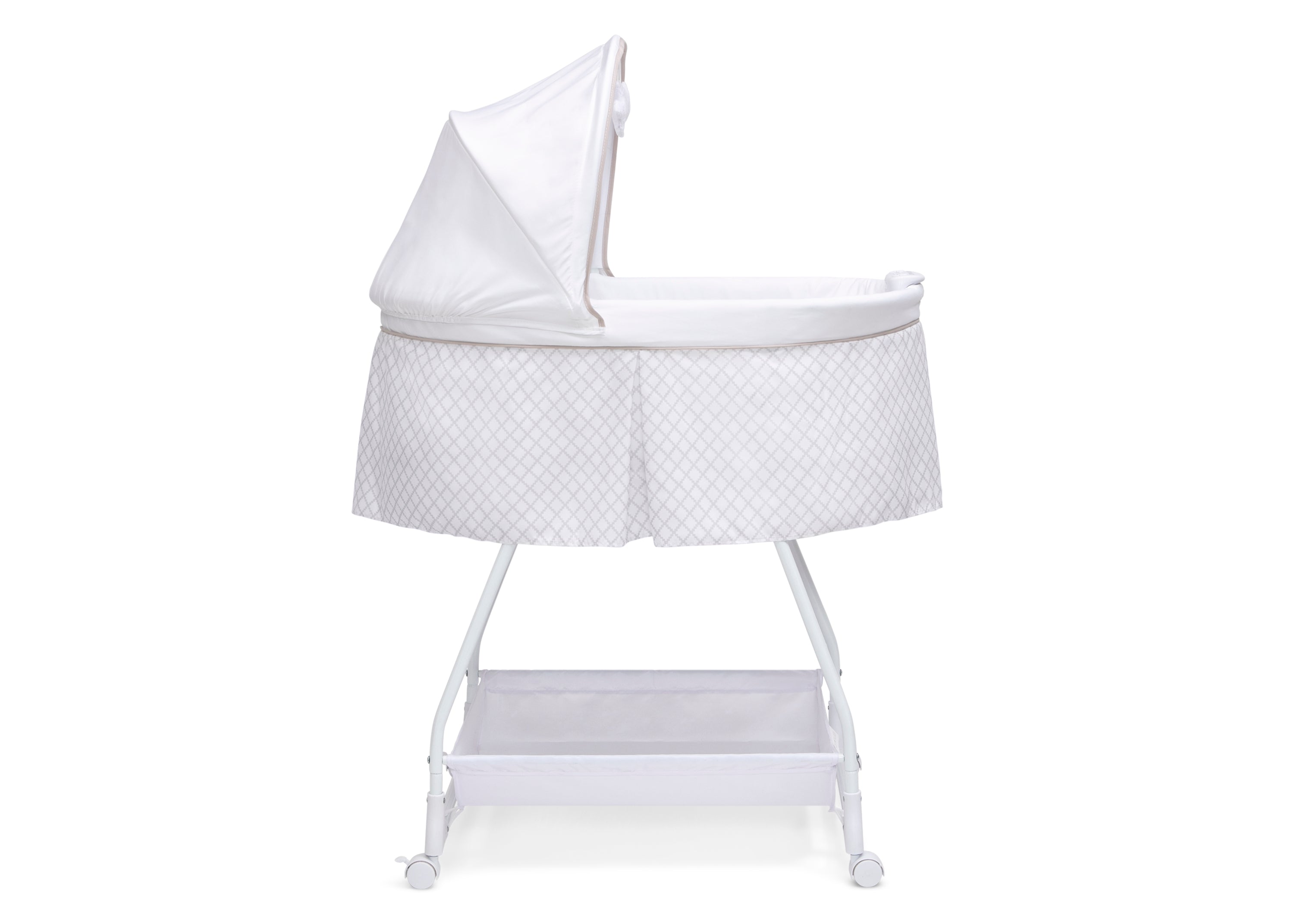 Premium Deluxe Soothing Dreams Bassinet - Ultra Soft Baby Crib with Gentle Rocking Motion & Night Light - Perfect for Nursery, Bedroom Co-Sleeping & Newborn Naptime
