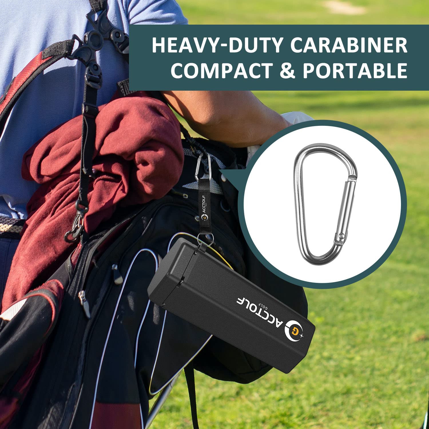 Portable Golf Ball Washer Cleaner - Golf Accessories for Men & Women - Club Cleaning Kit with Microfiber Towel - Leakproof Golf Training Equipment - Perfect for Golf Bags & Carts (Great for Practice, Tournaments & On-Course Cleaning)