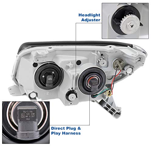 LED Tube Projector Headlights for 2006-2009 Toyota 4Runner - Chrome Housing, Bright White Light - Perfect for Night Driving & Off-Road Adventures