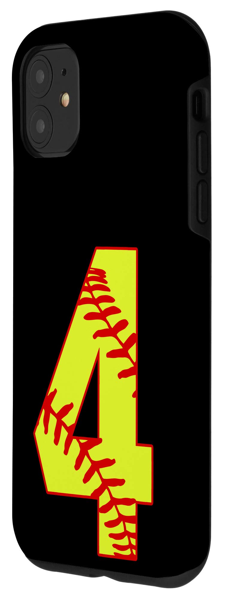 iPhone 11 Softball Case - #4 Fast Pitch Design for Softball Moms & Players - Perfect Gift for Softball Fans & Enthusiasts - Great for Games, Practices & Showing Team Spirit