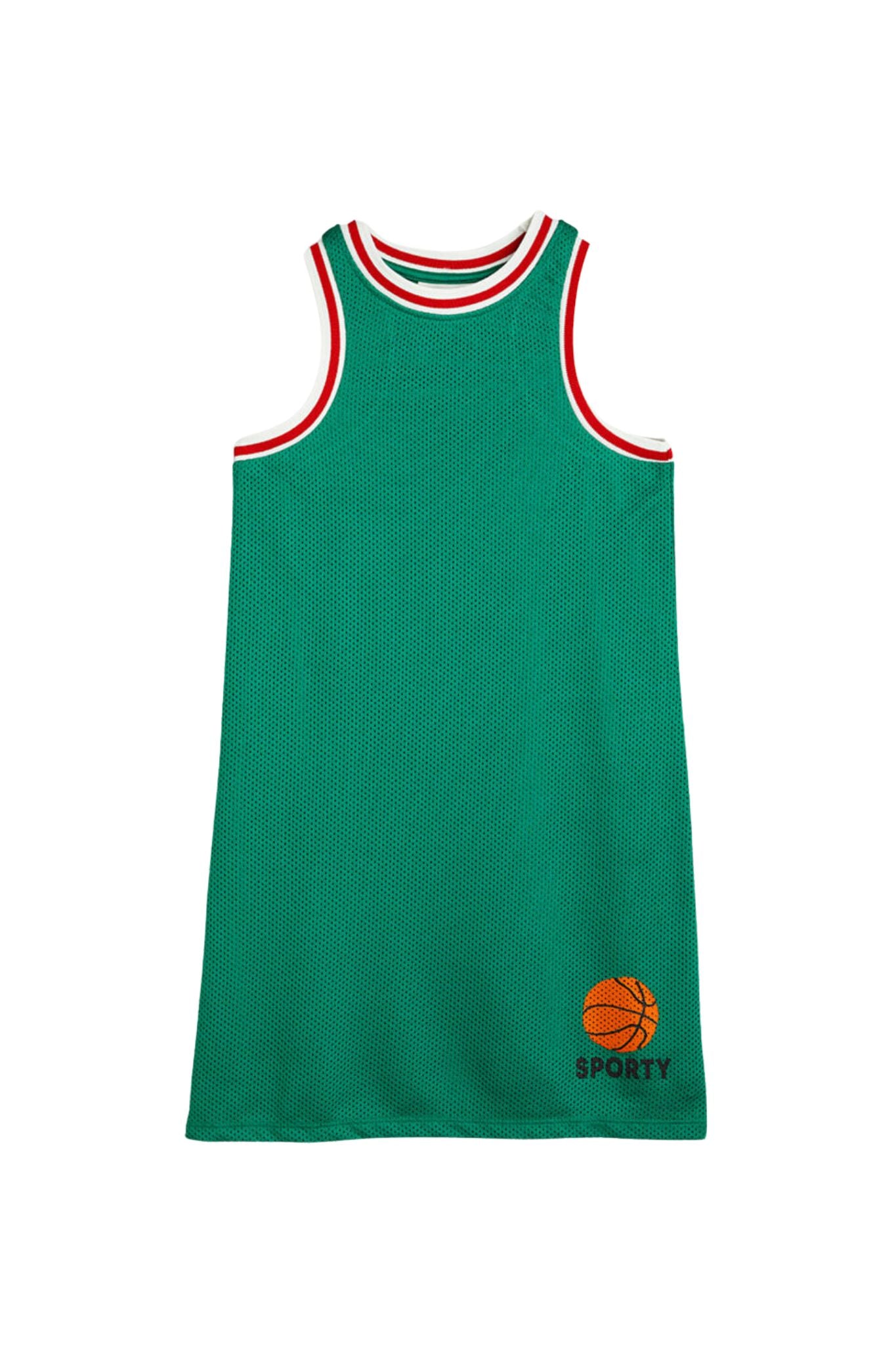 Green Mesh Basket Tank Dress for Toddler Girls - Breathable & Comfortable Summer Play Outfit