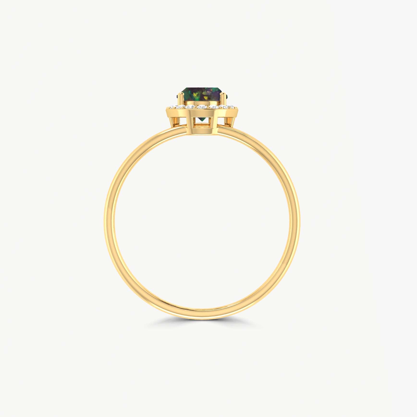 Exquisite Black Fire Oval Ethiopian Opal Gold Wedding Ring for Women – Elegant Bridal Jewelry for Engagement, Anniversary & Special Occasions