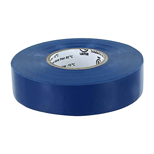 ATERET Premium Blue Electrical Tape - 10 Rolls (60' x 3/4