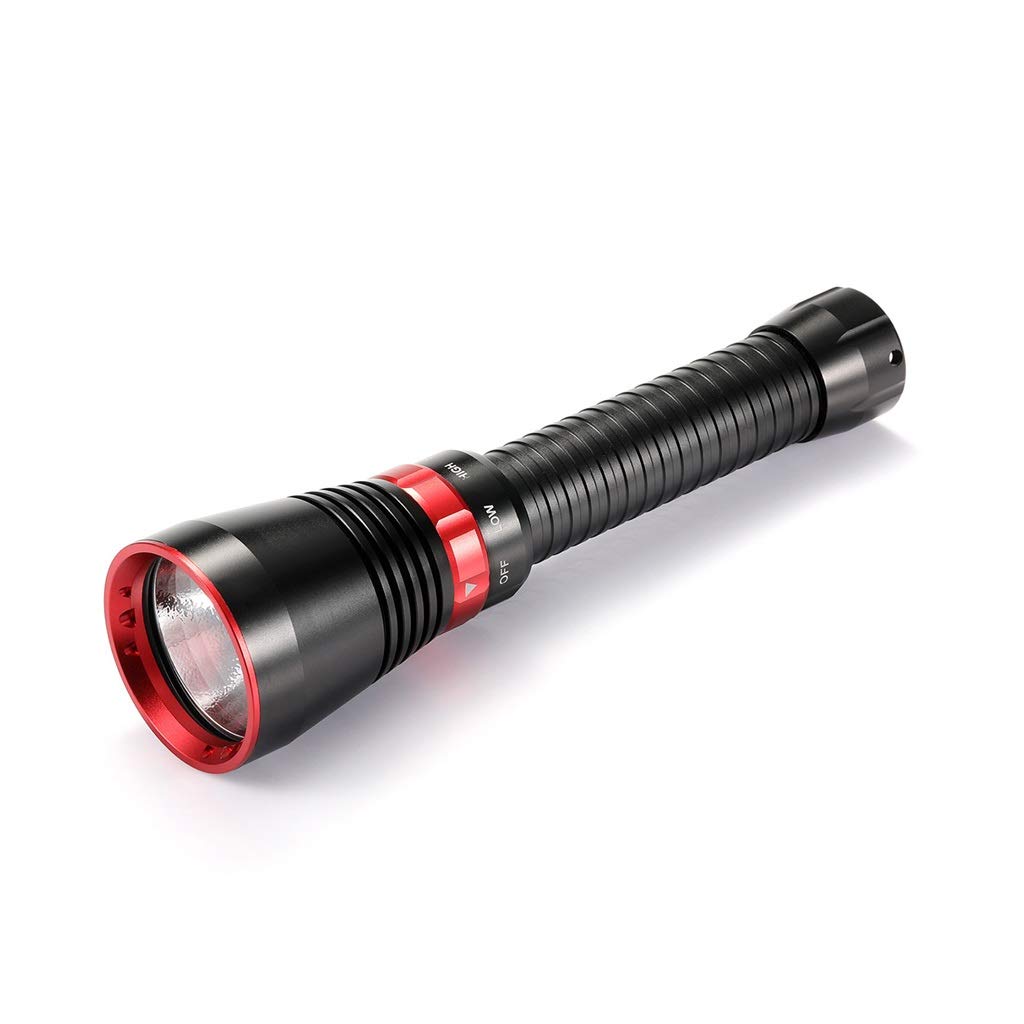 EODNSOFN 6000 Lumens LED Diving Flashlight - Waterproof Underwater Tactical Torch with White/Yellow Light Options | Perfect for Scuba Diving, Night Fishing, Cave Exploration & Emergency Situations (Yellow Light)