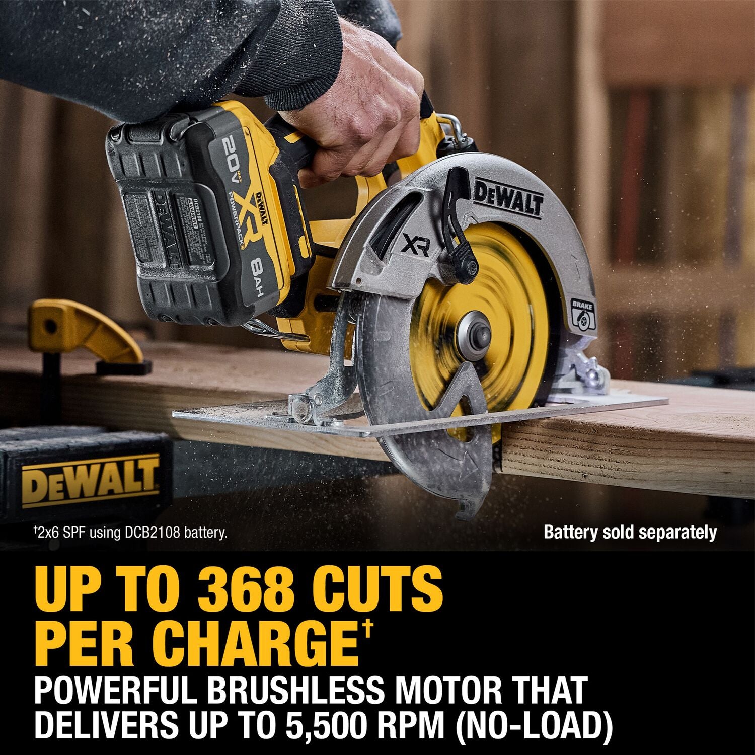 DEWALT DCS590B 20V MAX XR Brushless Cordless 7-1/4 Inch Circular Saw (Tool Only) - Perfect for Woodworking, Framing, and DIY Projects