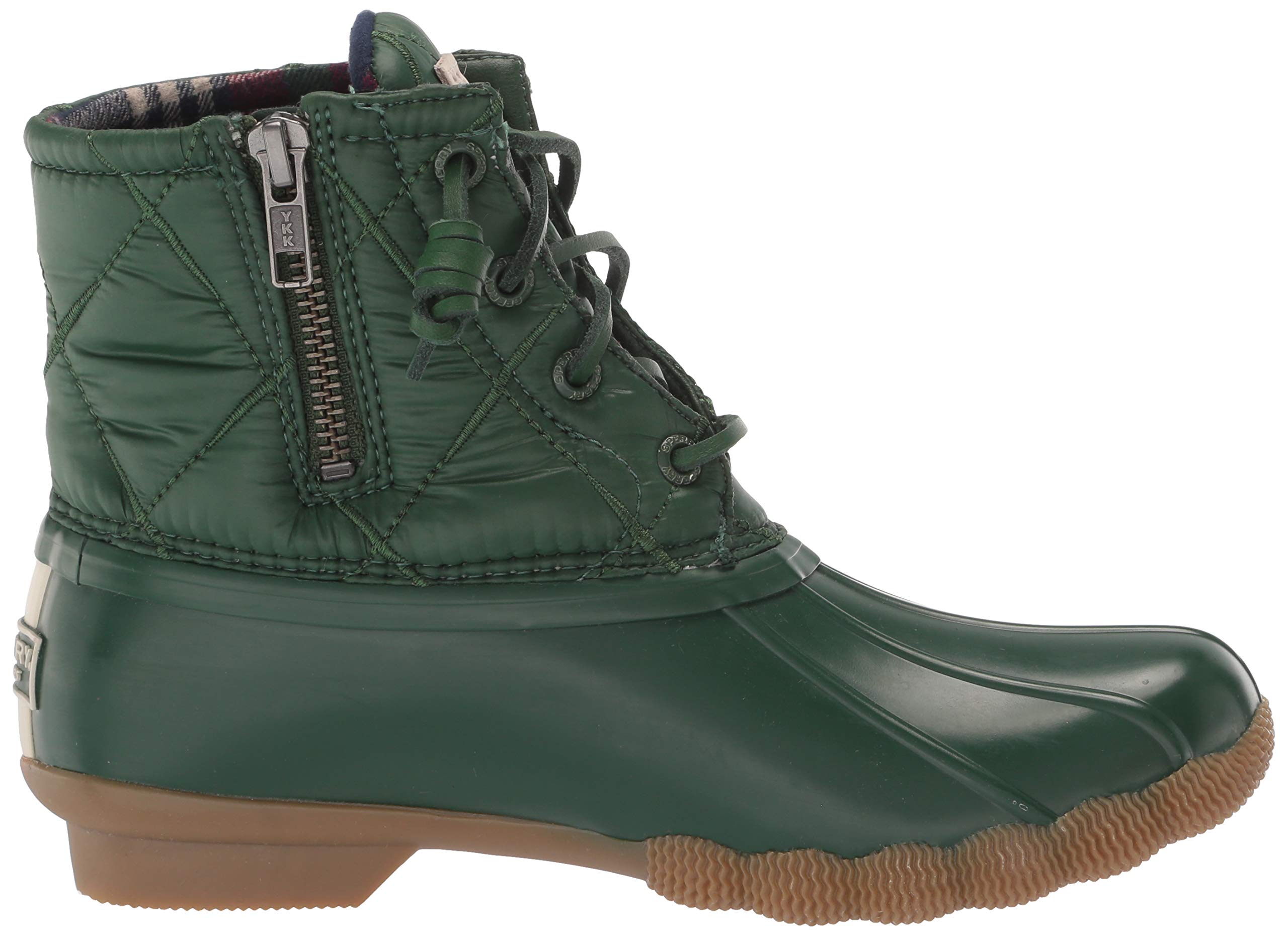 Sperry Women's Waterproof Rain Boots - Nylon Quilted Green Size 6 | Comfortable & Stylish for Outdoor Adventures, Gardening, and Wet Weather