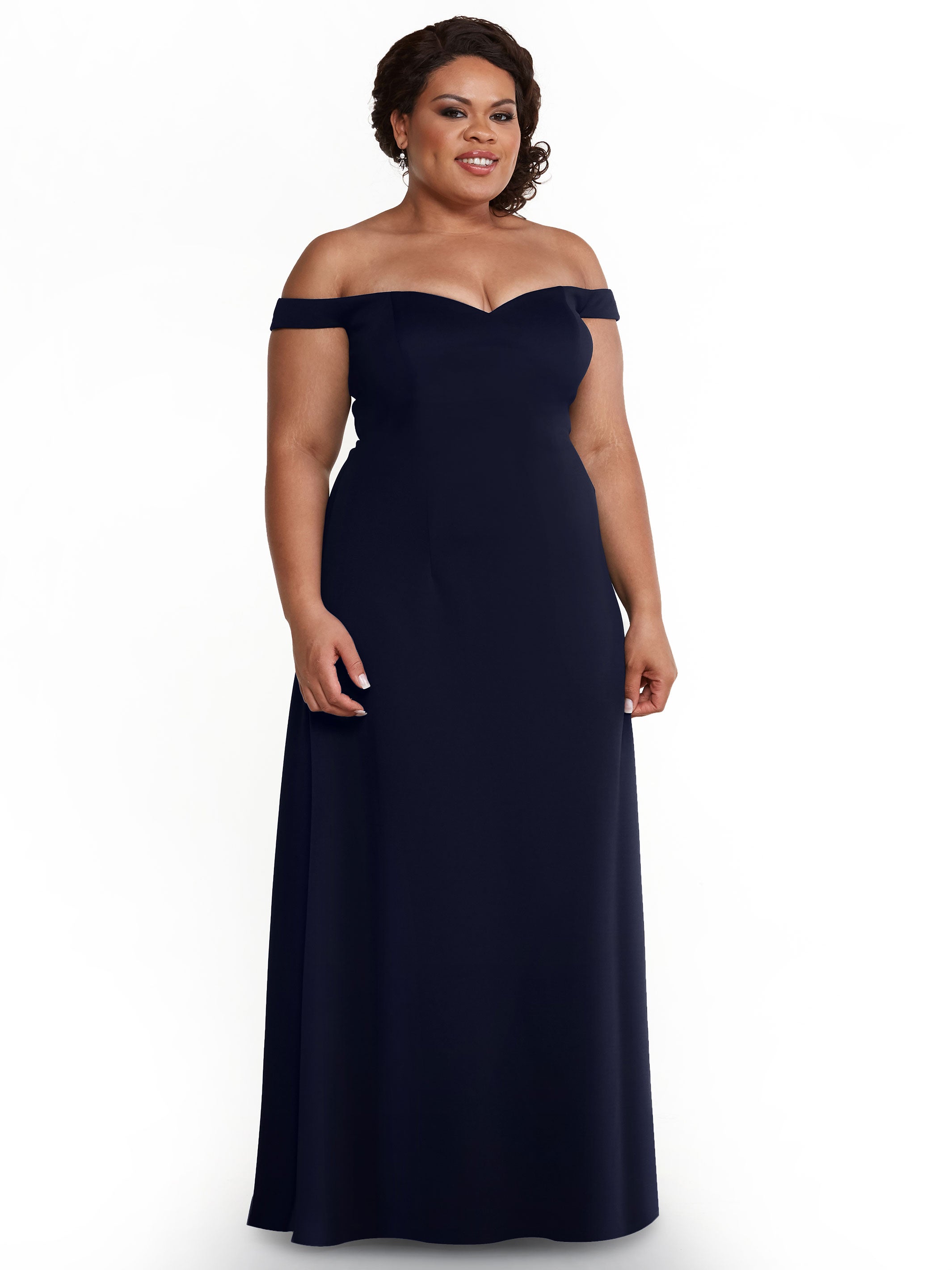 Elegant A-Line Double Knit Bridesmaid Dress with Off-the-Shoulder Straps - Perfect for Weddings, Formal Events & Special Occasions