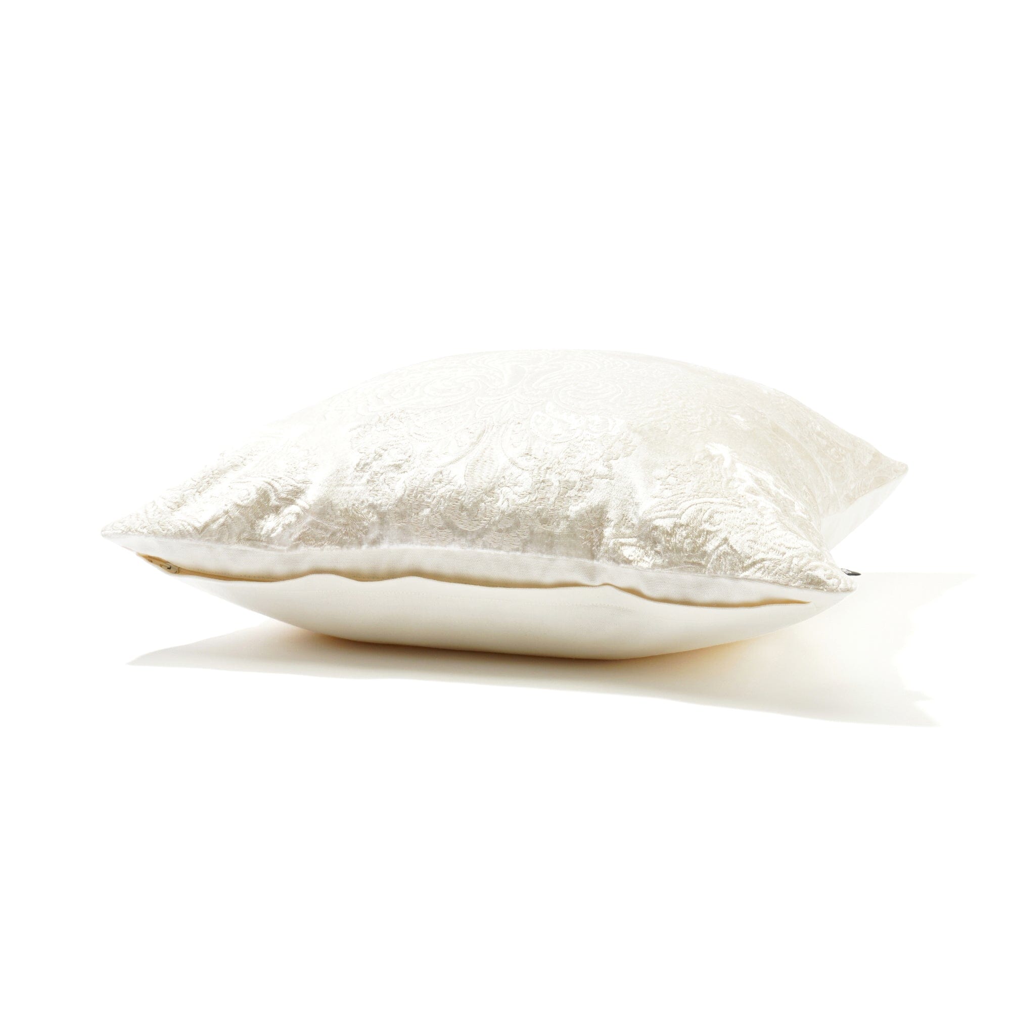 EMB Ornament Cushion Cover 45x45cm White - Decorative Pillow Case for Sofa, Bed, Living Room & Home Decor