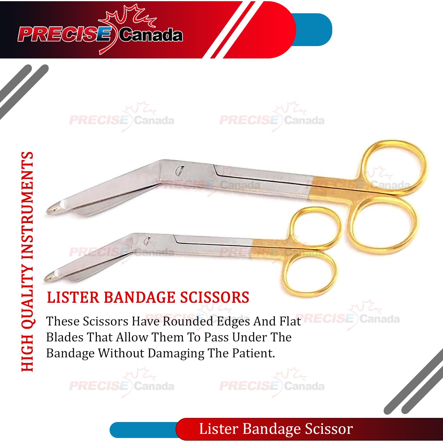 Premium O.R Grade Gold Bandage Scissors 3.5