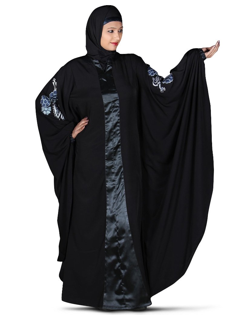 Elegant Black Butterfly Kaftan Abaya for Women - Modest Muslim Prayer Dress | Perfect for Eid, Ramadan & Special Occasions