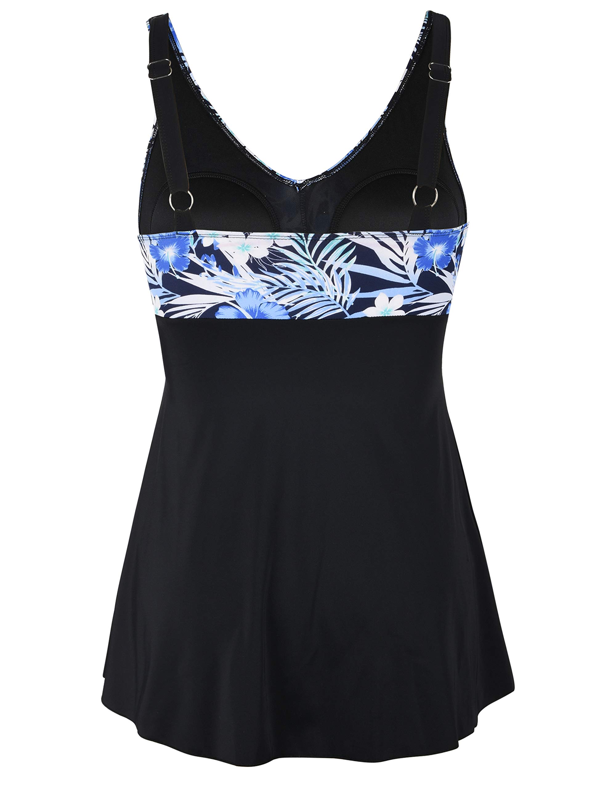 **Septangle One Piece Swim Dress for Women - Plus Size V Neck Tummy Control Swimwear | Bathing Suits for Beach, Pool & Vacation**