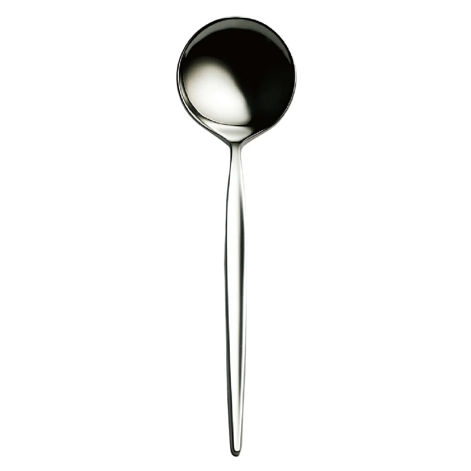 Premium Luckywood Meteora 18/10 Stainless Steel Bouillon Spoon - Elegant Soup & Tea Spoon for Fine Dining, Restaurants & Home Kitchen Use