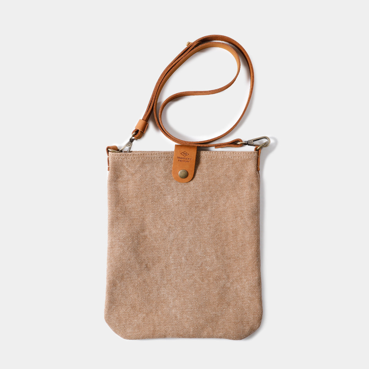 TRAVELER'S COMPANY Canvas Shoulder Bag - S Size Beige | Durable & Stylish Travel Bag for Commuting, Work & Weekend Adventures