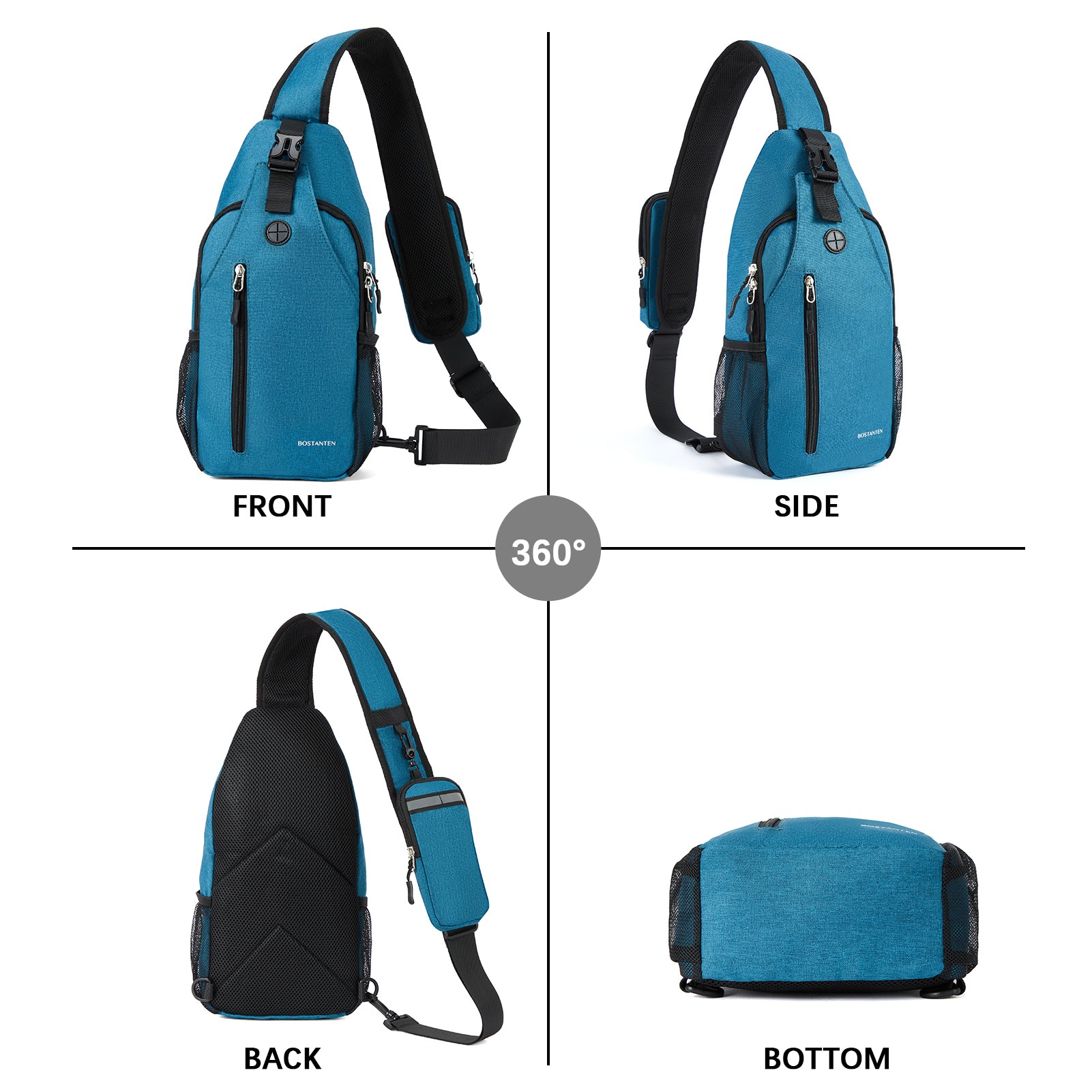 Nova Sling Bag with Phone Pocket & Anti-Theft Design - Crossbody Chest Bag for Men Women, Perfect for Travel, Hiking & Everyday Use