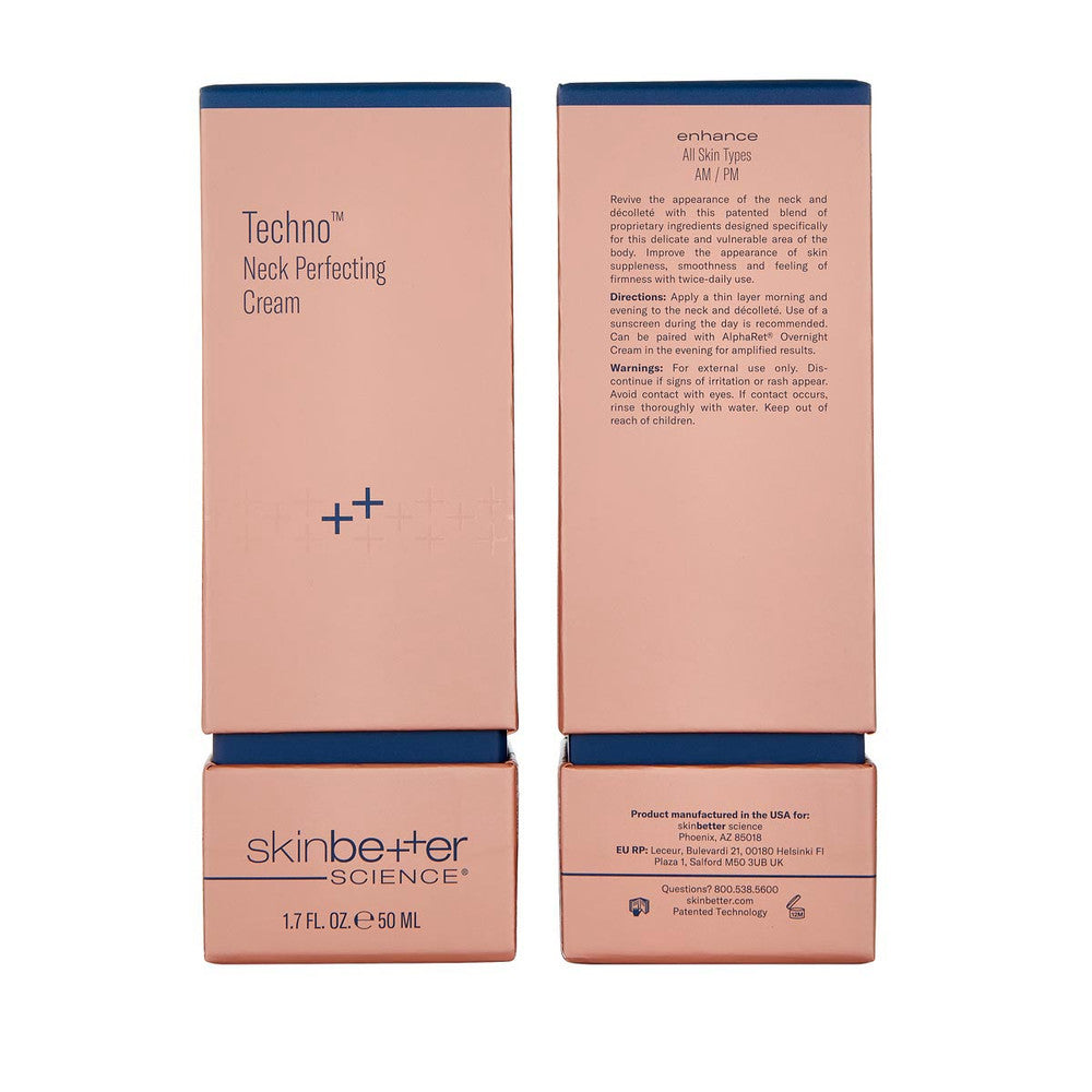 Techno Neck Perfecting Cream 50ml - Anti-Aging Neck Firming Cream for Wrinkles & Sagging Skin | Daily Skincare Routine for Youthful Neck & Décolleté