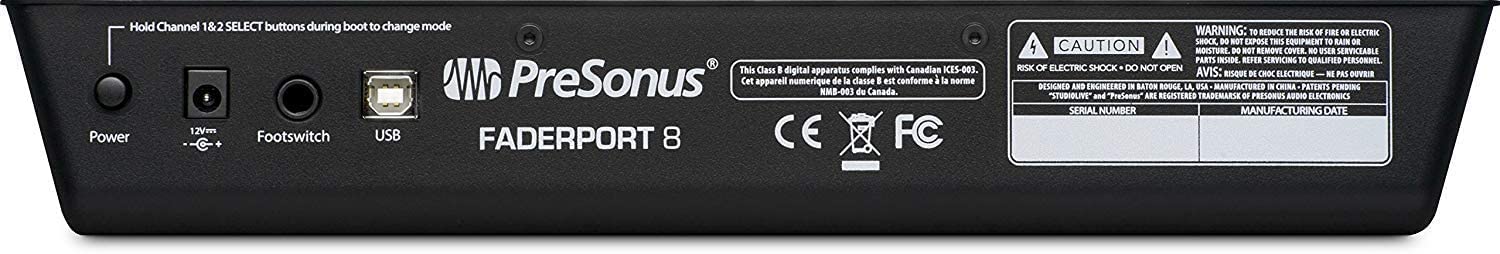 PreSonus FaderPort 8 8-Channel USB Audio Mixer Controller with Motorized Faders - Professional Studio Recording & Music Production Equipment (Includes Wireless Earbuds) - Perfect for Home Studios, Podcasting & Live Streaming