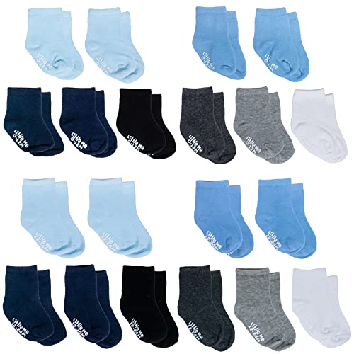 Blue, Black, Grey, White