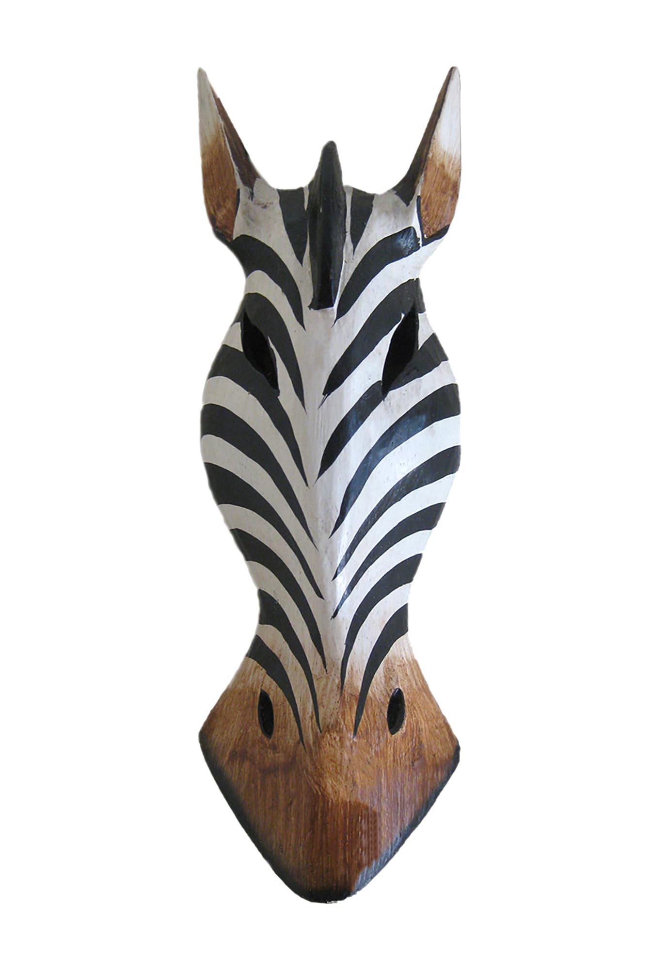 OMA Zebra Wall Mask - Handcrafted African Wooden Wall Decor for Jungle Safari Theme - Large Size Home Decoration - Perfect for Living Room, Bedroom, or Office Decor