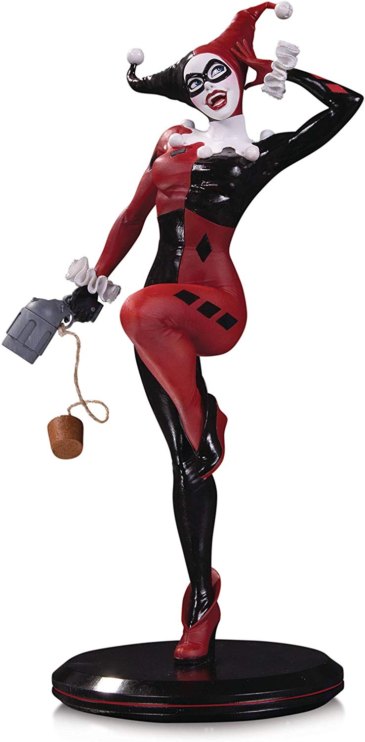 DC Cover Girls Harley Quinn Statue by Joelle Jones - Premium Collectible Figure for DC Comics Fans, Home Display & Gift for Superhero Lovers