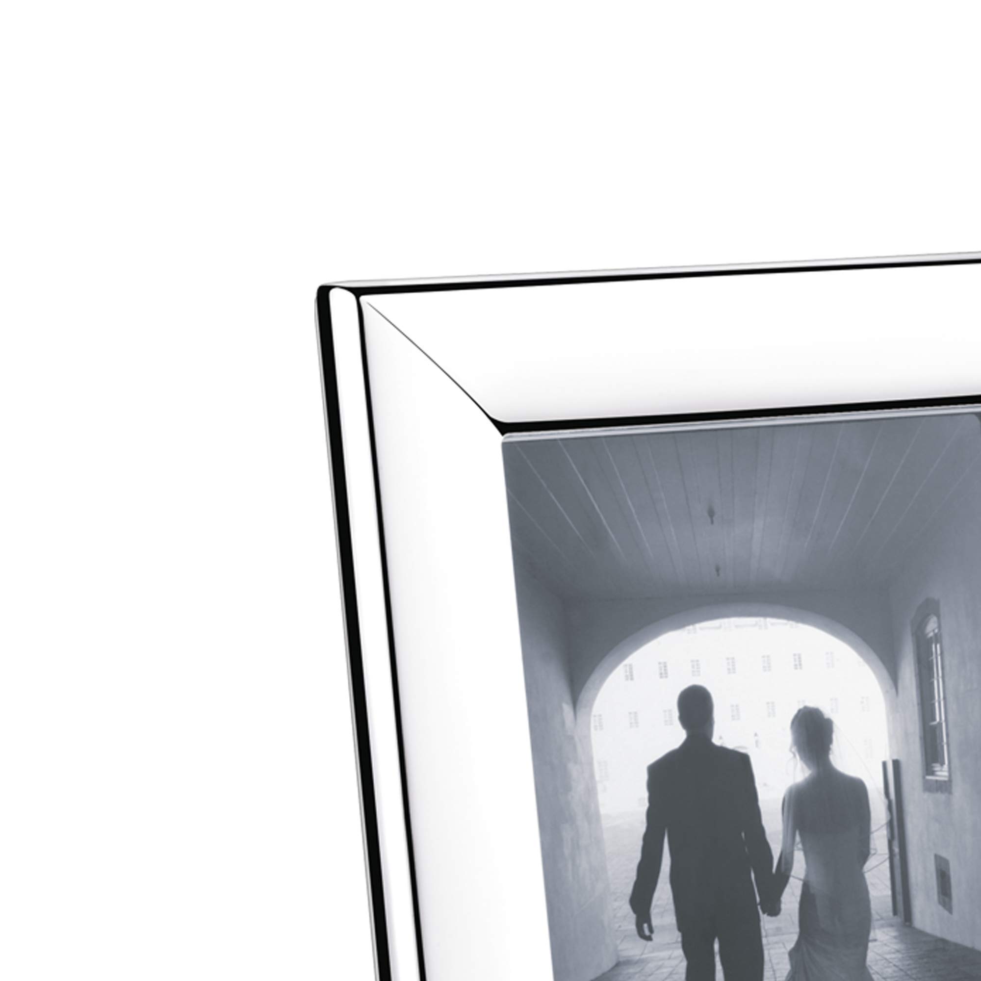 Georg Jensen Modern Picture Frame 6x8 Inch - Elegant Silver Photo Frame for Home & Office Decor, Perfect for Displaying Family Photos & Artwork