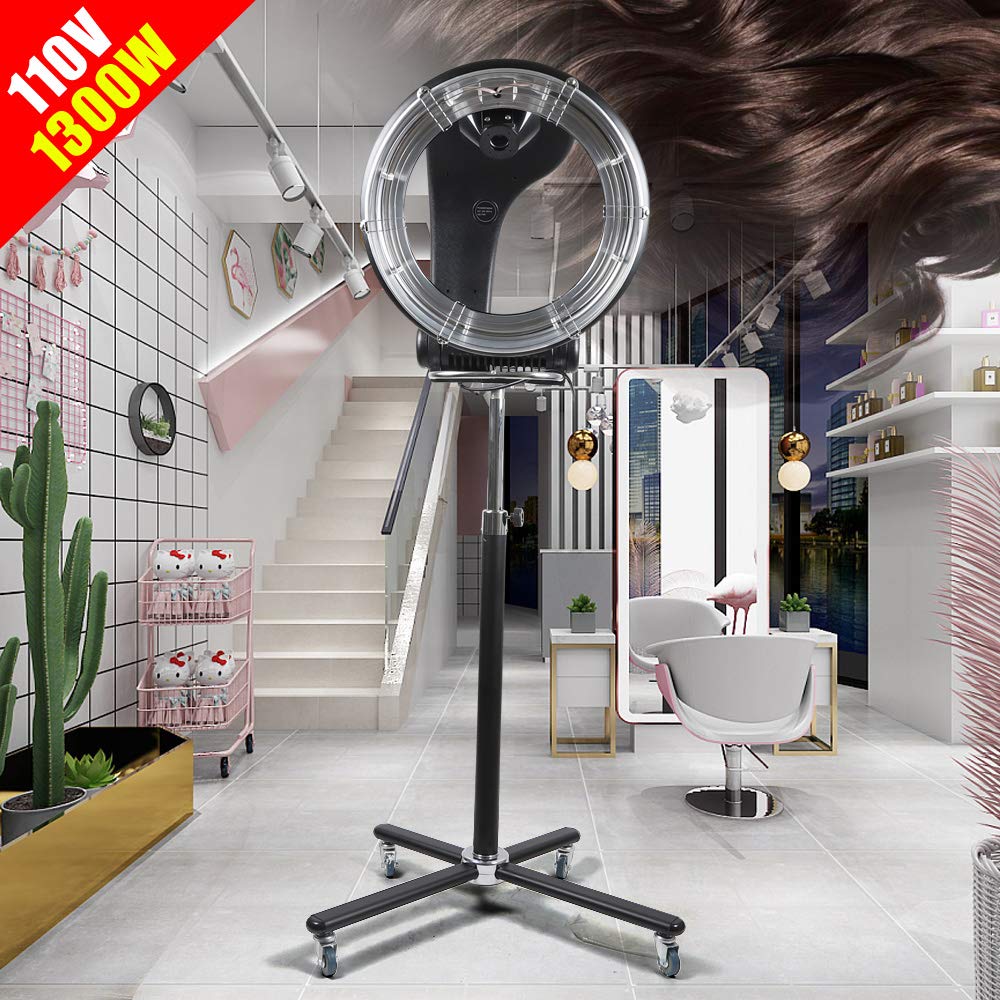 1300W Orbiting Rotating Hair Dryer - 3 in 1 Professional Hair Steamer & Salon Hair Processor with 360 Degree Rotation - Perfect for Salon, Spa & Home Hair Care