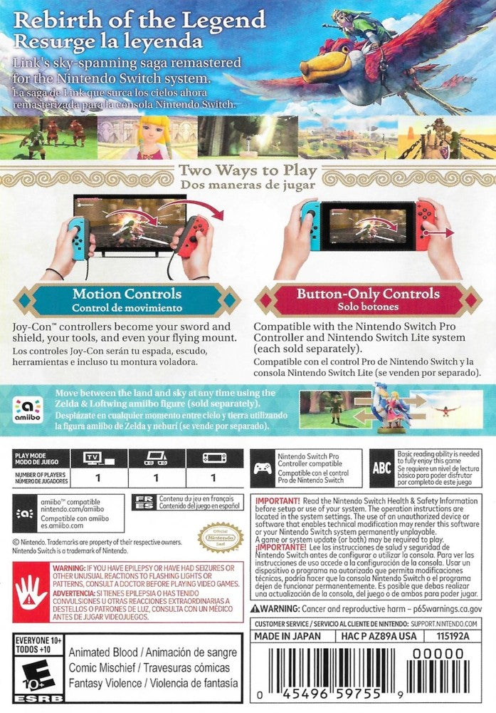 The Legend of Zelda: Skyward Sword HD - Nintendo Switch Game | Adventure RPG for Kids & Adults | Perfect for Home Gaming & Travel Entertainment
