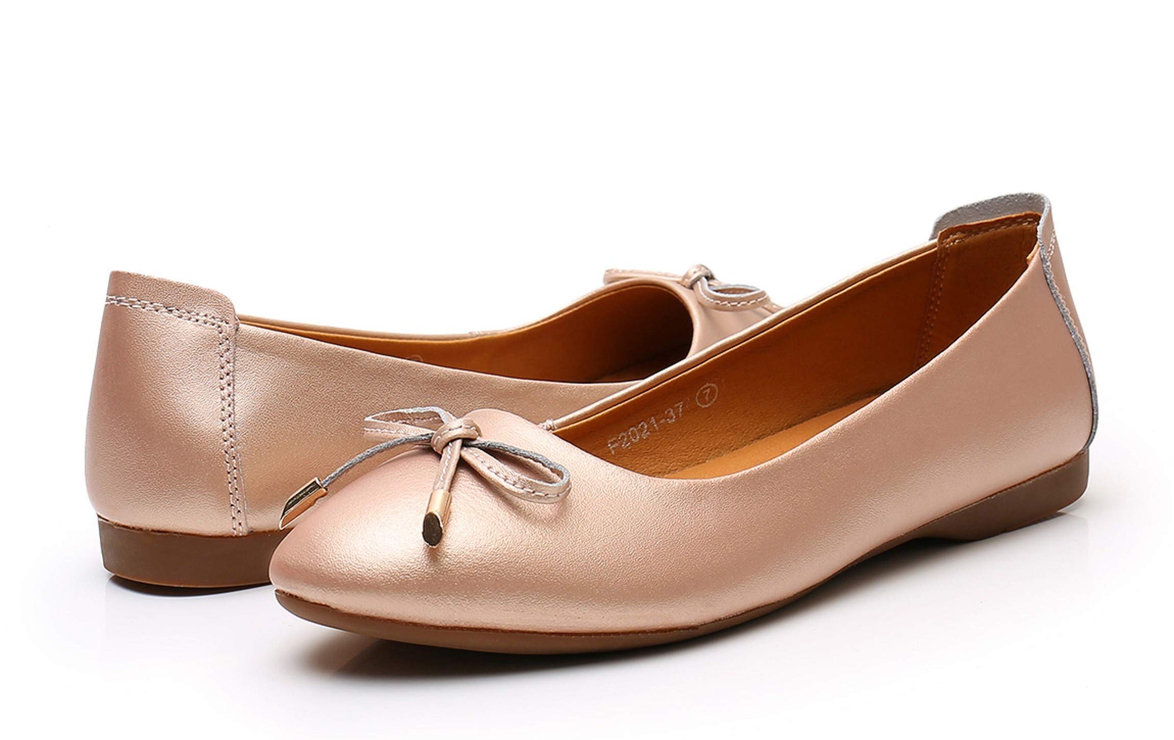 VenusCelia Women's Ballet Flats with Bowknot - Comfortable Dance Shoes for Ballerinas, Ballet Classes & Casual Wear
