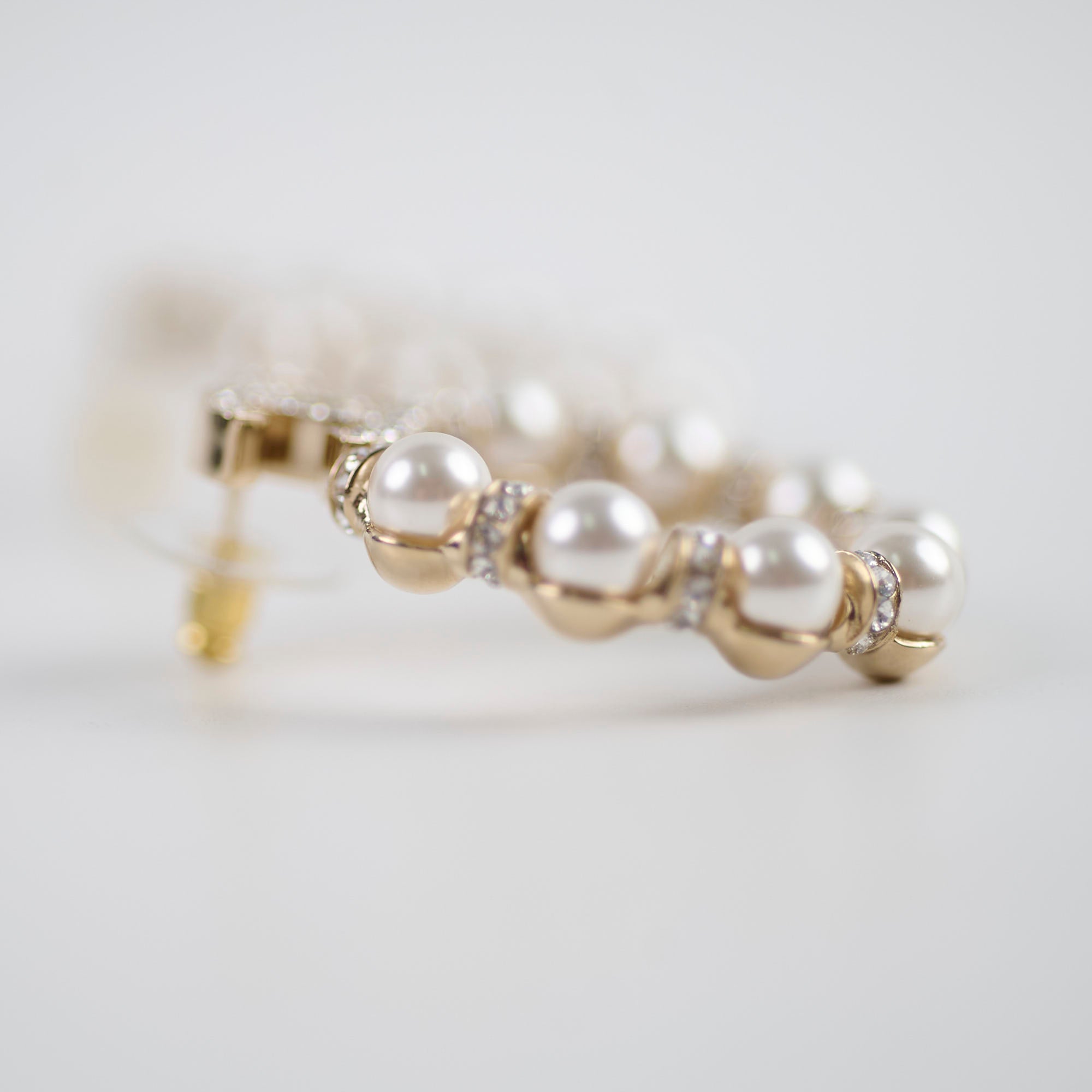Chanel CC Logo Pearl Wreath Earrings - Luxury Fashion Jewelry for Women | Perfect for Parties, Weddings & Special Occasions