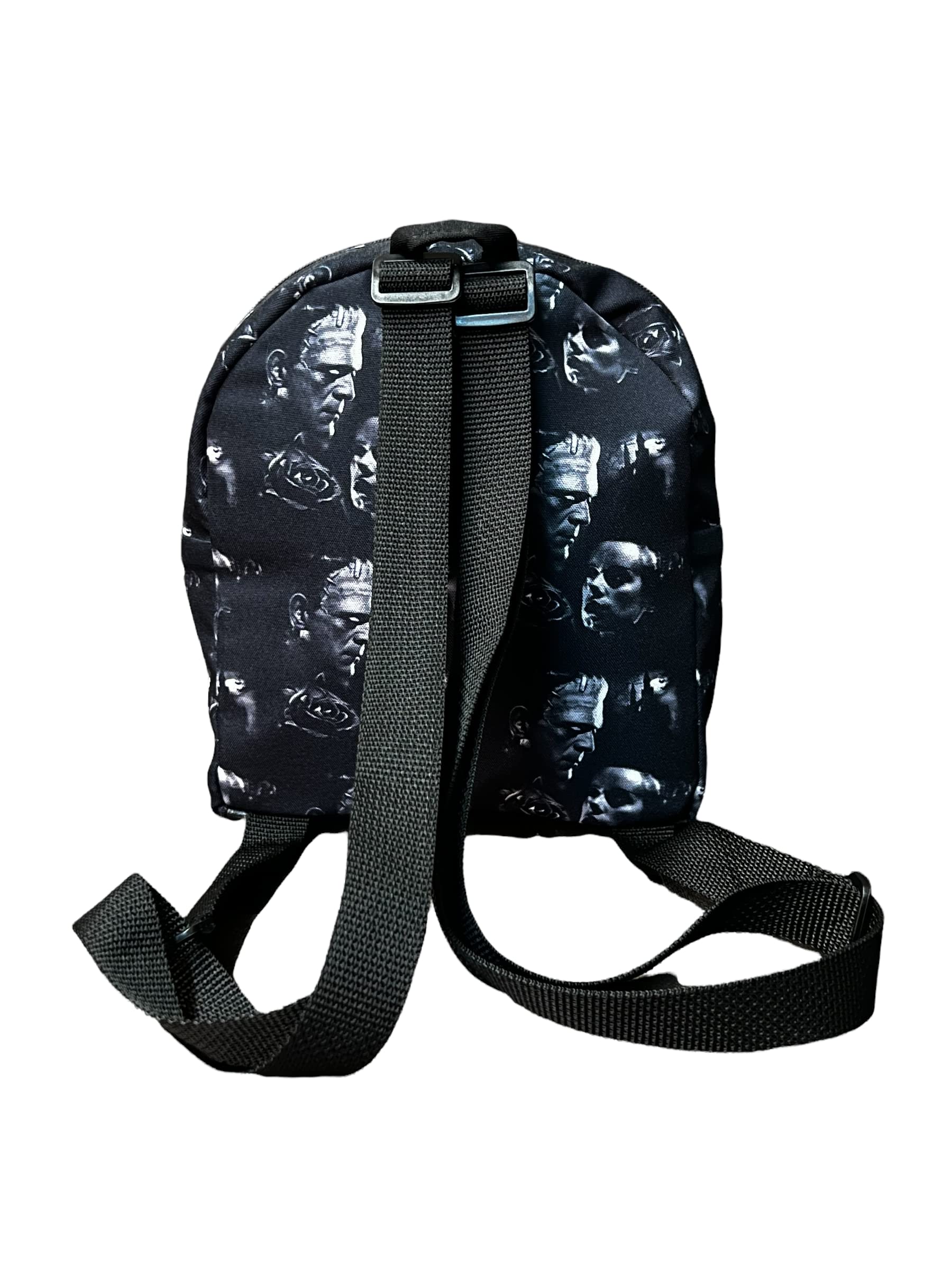 Frankenstein and Bride Mini Backpack - Gothic Horror Themed Small Backpack for Cosplay, Halloween Costume & Comic Con Accessories - Perfect for Collectors and Horror Fans