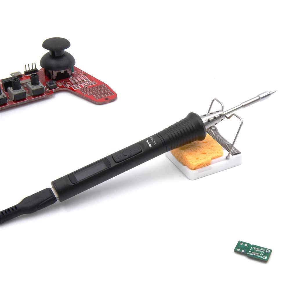 TS80P Smart Mini Portable Soldering Iron Station Kit - 572℉ Fast Heating, USB-C PD Power, Digital OLED Display | Perfect for Electronics Repair, DIY Projects & Hobbyists