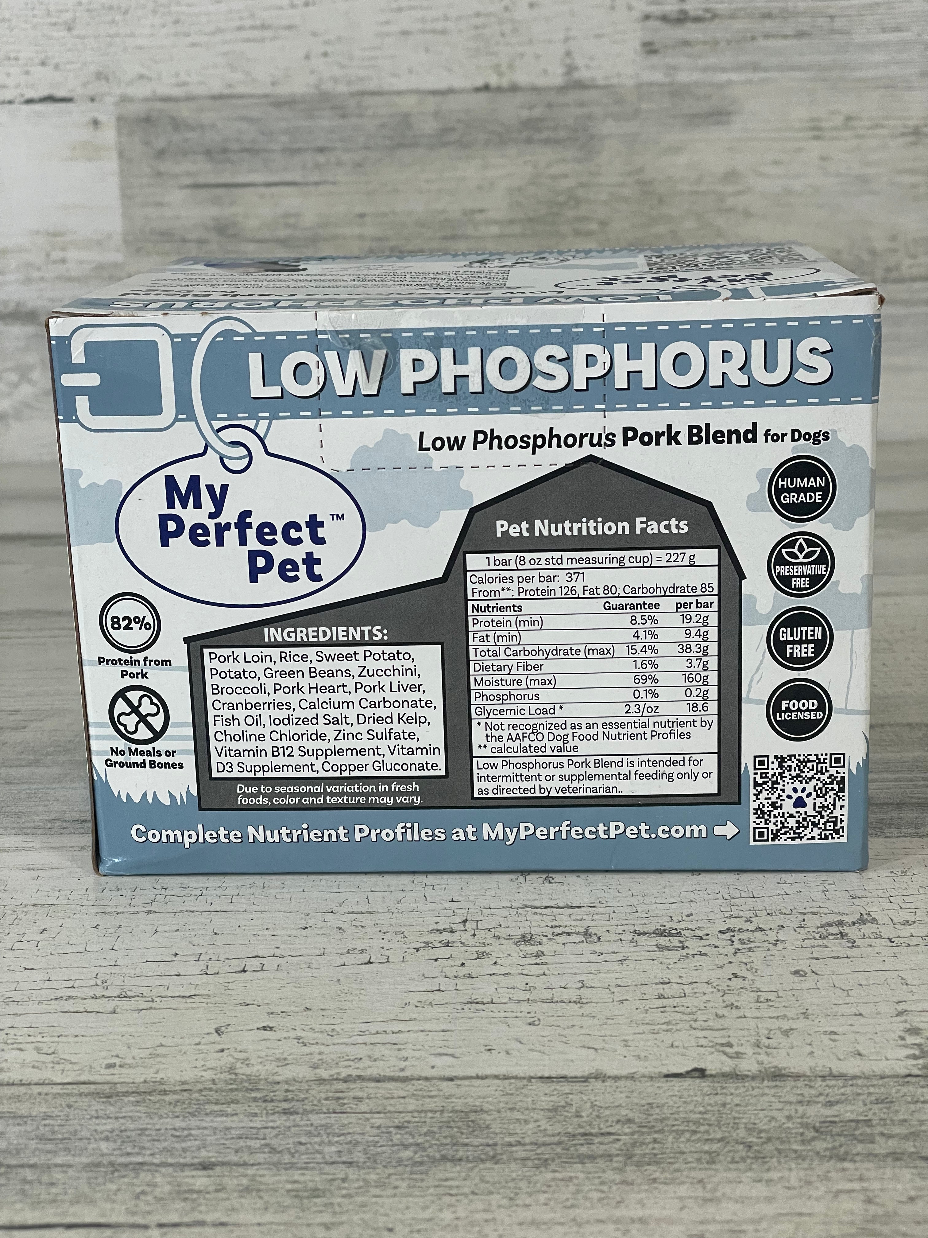 My Perfect Pet Low Phosphorus Pork Dog Food - 4lb Bag | Healthy Kidney Support for Dogs | Perfect for Senior Dogs & Pets with Kidney Issues