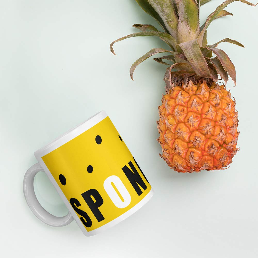 Official SpongeBob SquarePants 11oz Coffee Mug - Cartoon Character Ceramic Cup for Hot & Cold Drinks - Perfect for Home, Office, or Gift Giving