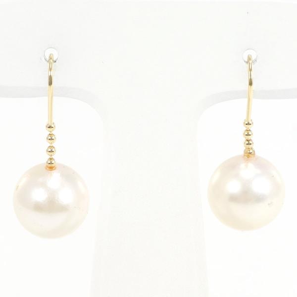 18K Yellow Gold Pearl Earrings for Women - Classic Elegant Stud Earrings for Wedding, Party & Daily Wear