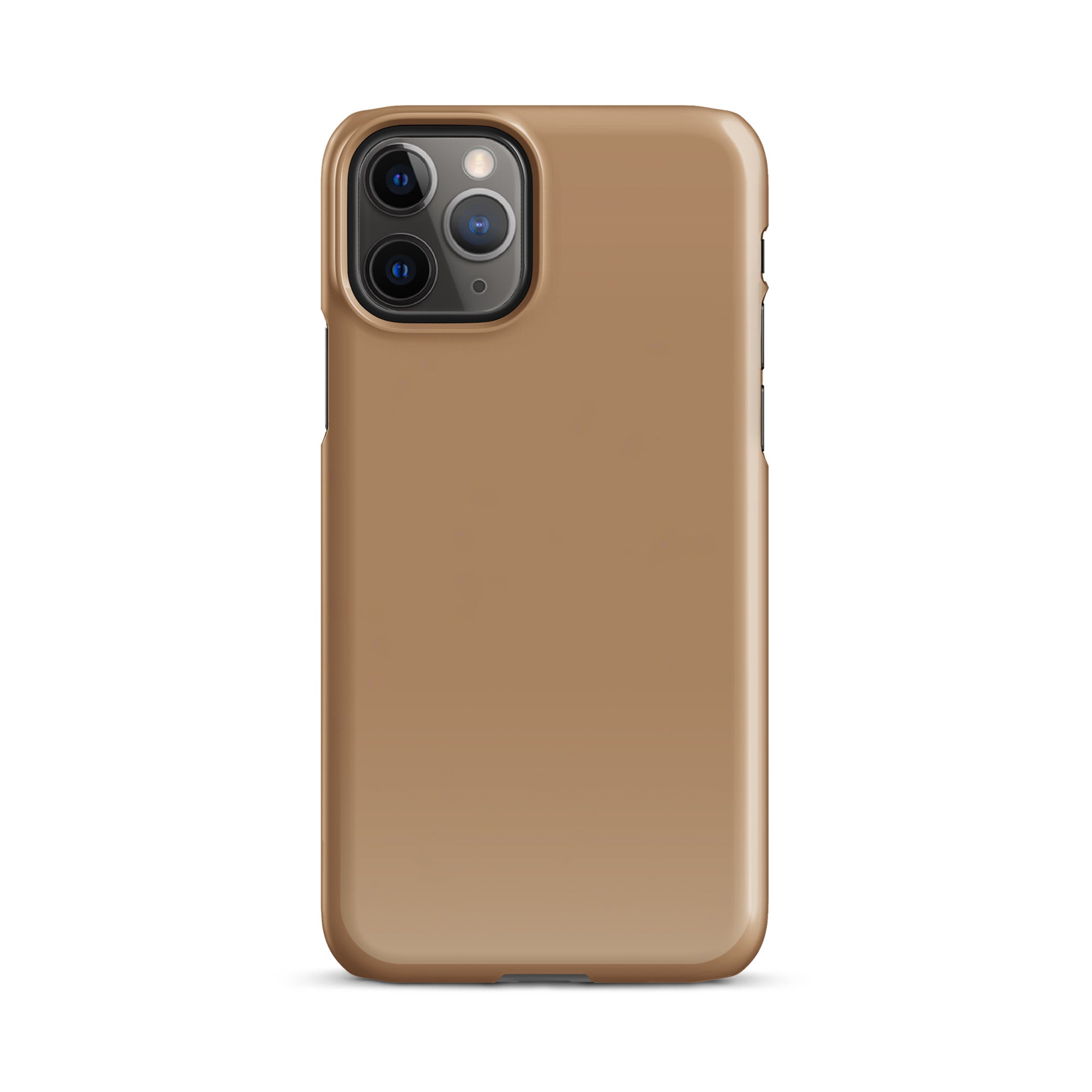 Premium Brown Snap Case for iPhone 14/13/12/11 Pro Max - Slim Protective Cover with Secure Fit | Perfect for Everyday Use, Travel & Outdoor Activities