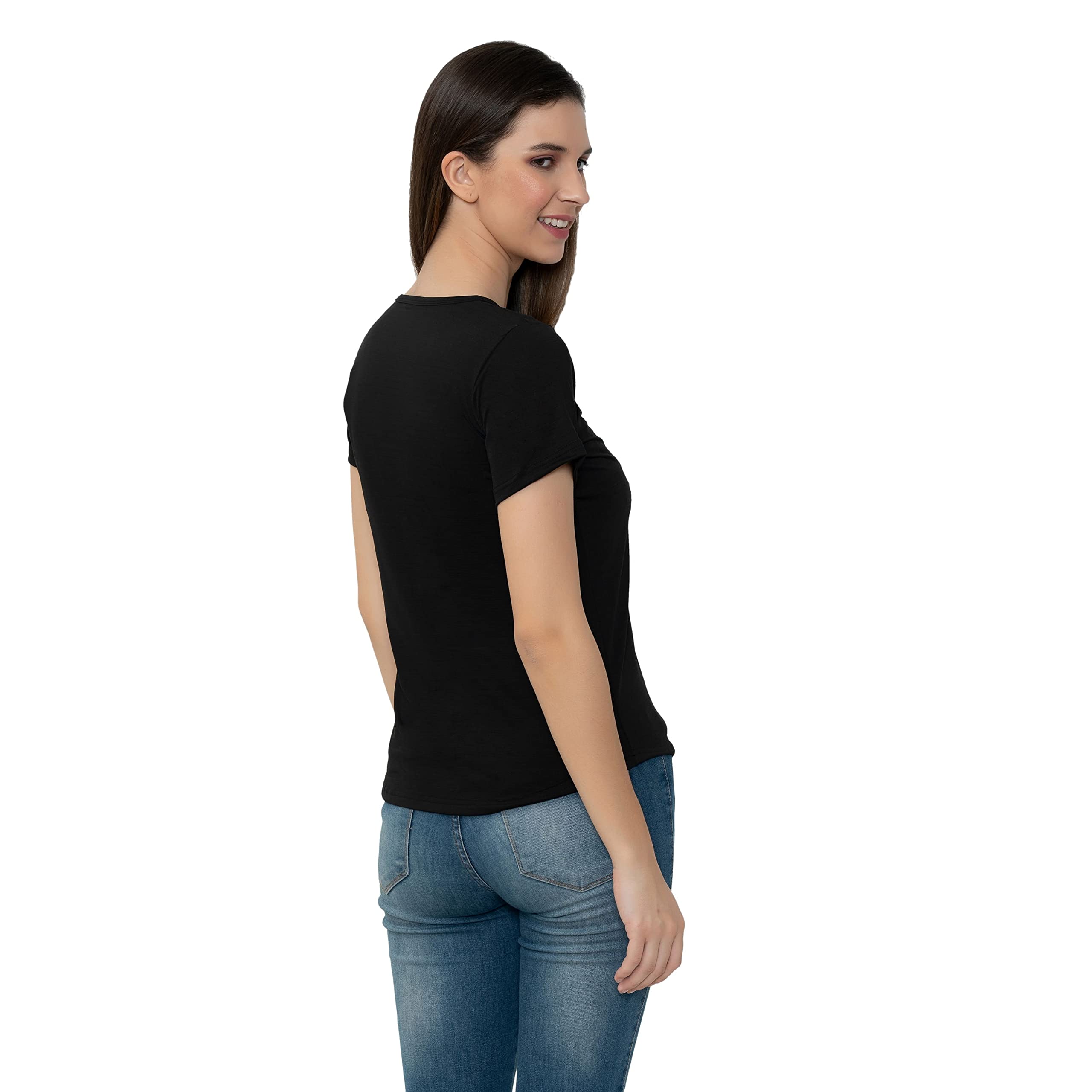 Keneye® Women's Quick-Dry Crush Lycra Workout T-Shirts - Breathable Gym & Running Tops, Half Sleeve Dry Fit Tees for Fitness & Active Lifestyle | Yoga, Jogging, Cross Training & Casual Wear