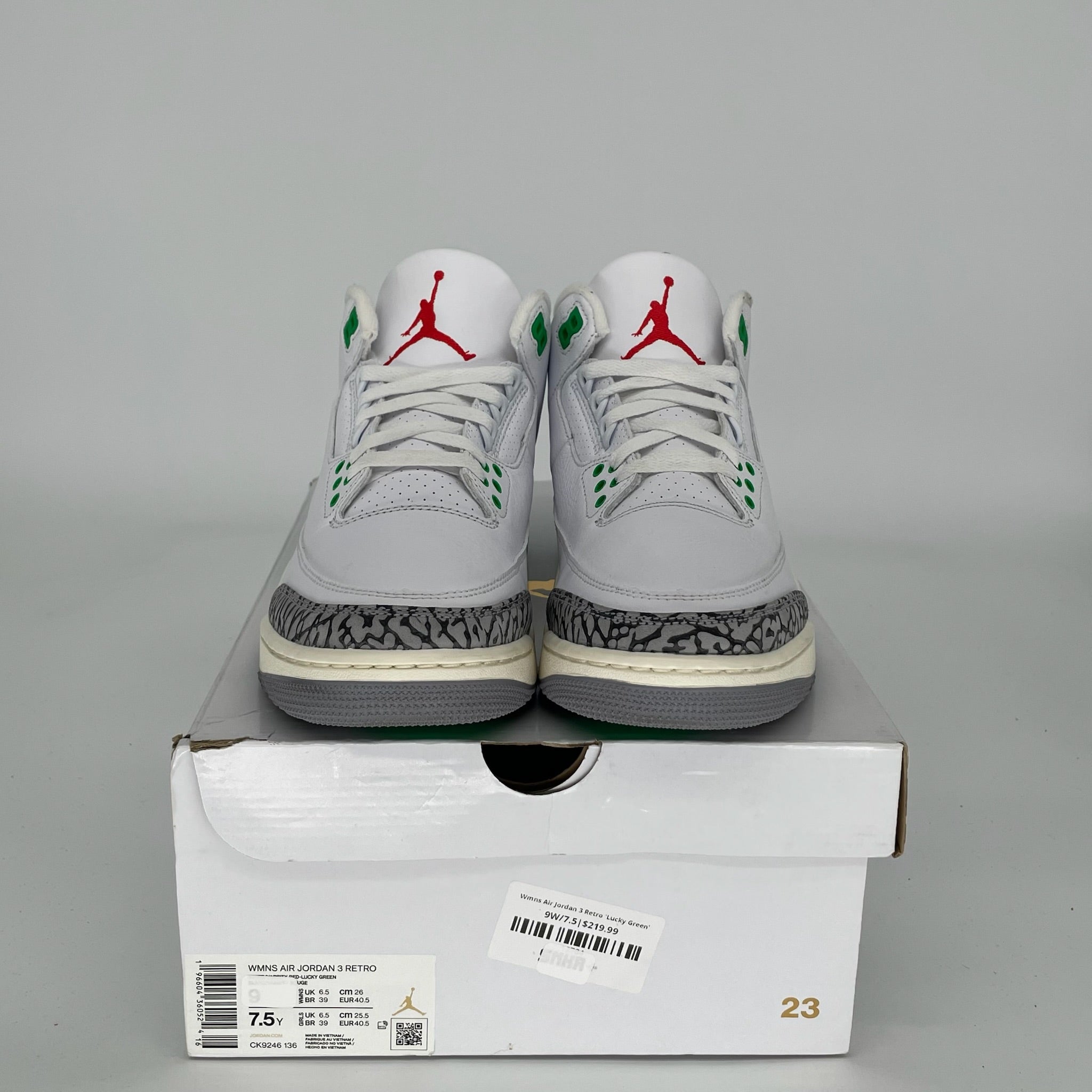 AIR JORDAN 3 Lucky Green Women's Basketball Shoes - Size 7.5/9W (CK9246-136) - Perfect for Streetwear, Sneaker Collection & Casual Fashion