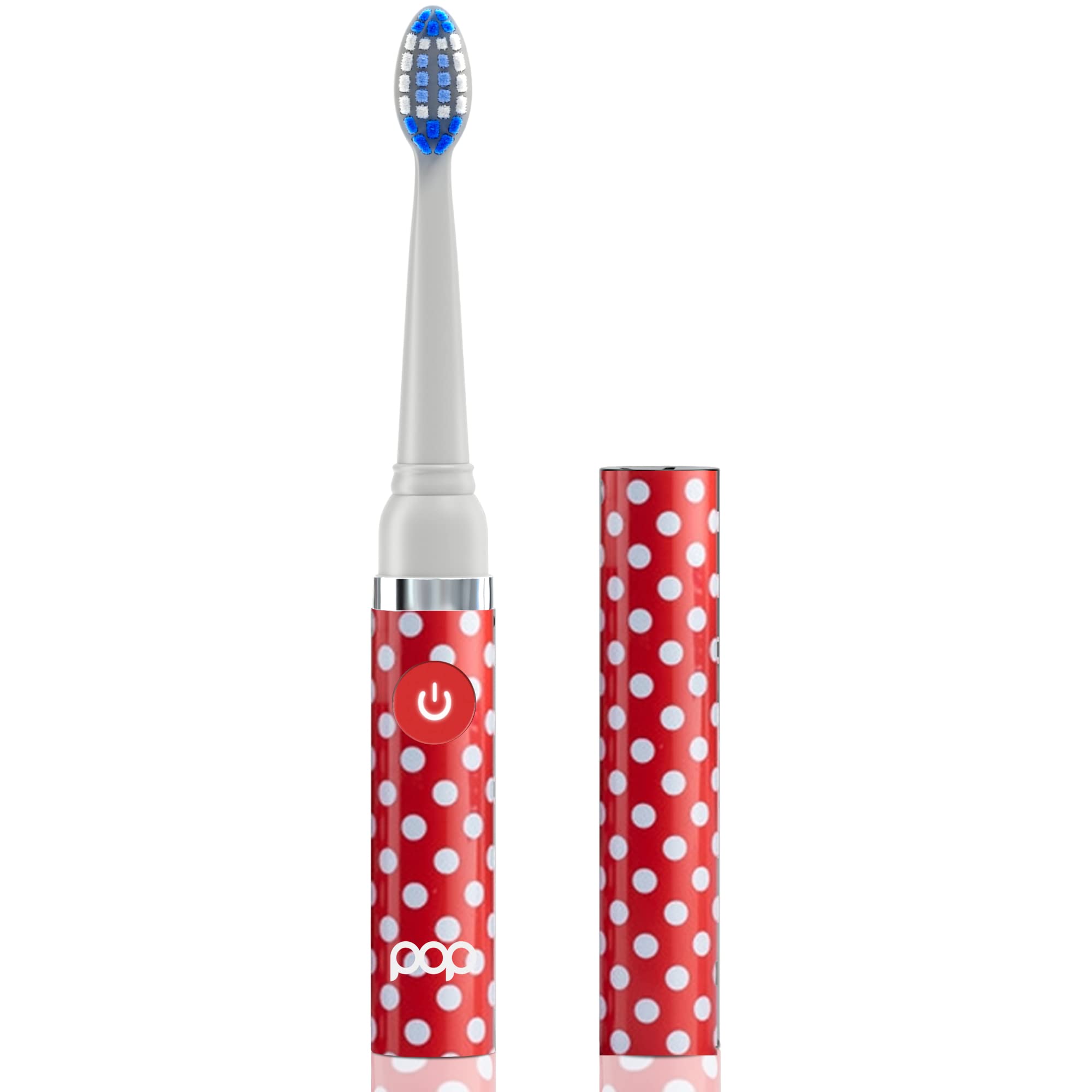 Pop Sonic Electric Toothbrush for Kids & Travel - 2 Speed Modes (15,000-30,000 RPM) with DuPont Nylon Bristles, Battery Powered (Includes AAA) | Perfect for Home, School & Family Trips