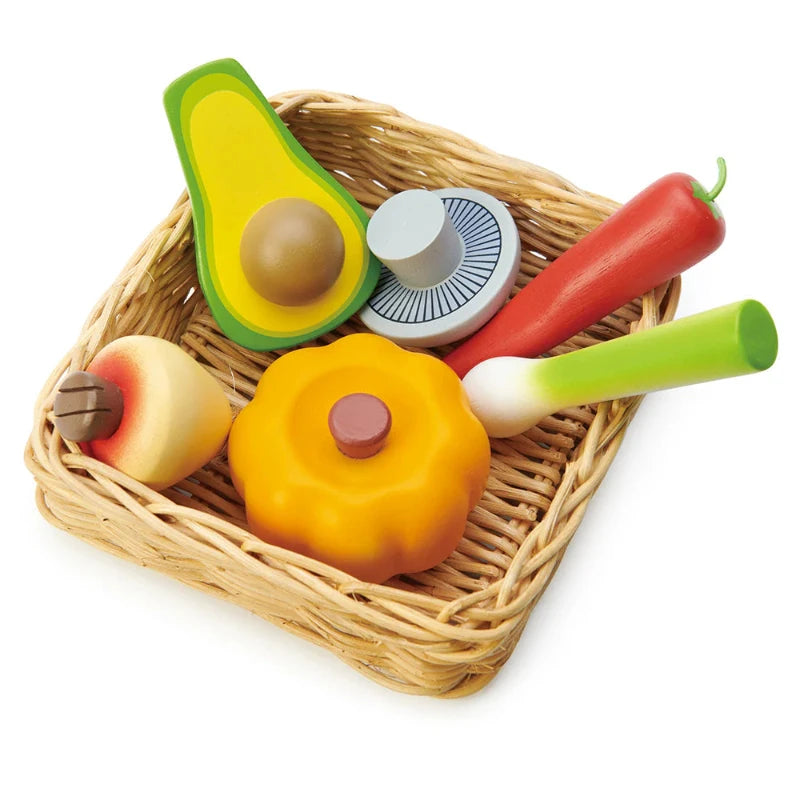 Fresh Organic Vegetables Basket - Farm to Table Veggie Box for Healthy Eating - Perfect for Meal Prep, Vegan Diets & Family Dinners