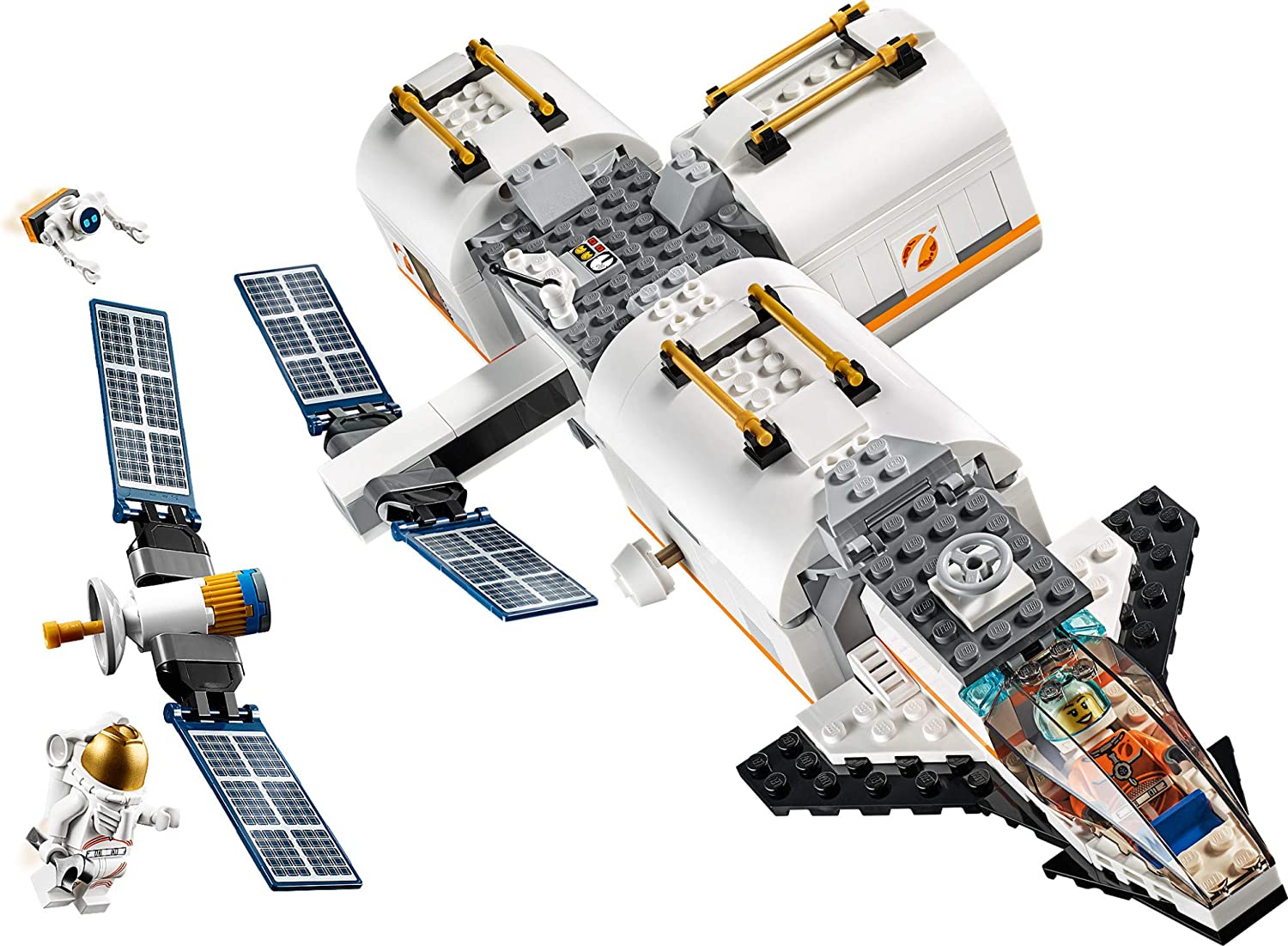 LEGO City Lunar Space Station 60227 Building Toy Set - STEM Educational Space Shuttle & Astronaut Playset for Kids Ages 6+ | Perfect for Creative Play & Space Exploration Enthusiasts