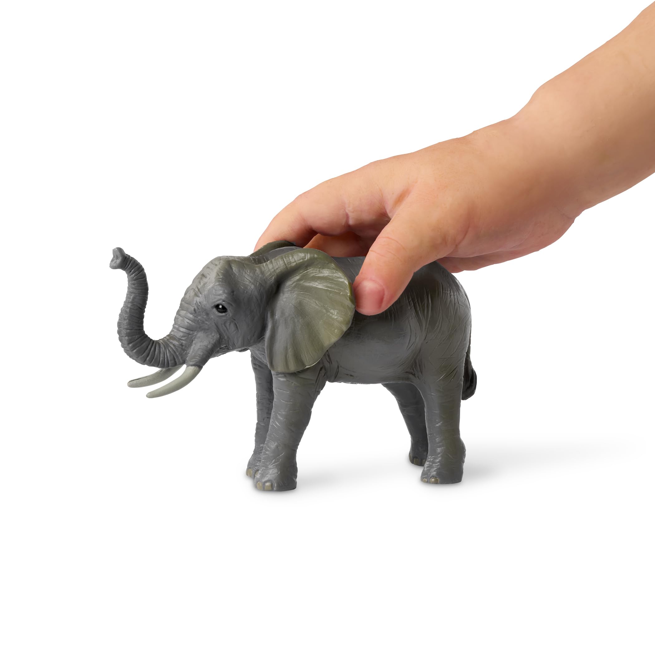 Battat Terra 4-Piece African Elephant Family Toy Set – Realistic Plastic Safari Animal Figures for Kids Ages 3+ – Perfect for Playtime, Educational Gifts & Baby Shower Decorations