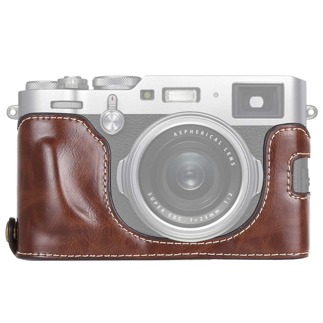 Premium PU Leather Camera Half Case with 1/4