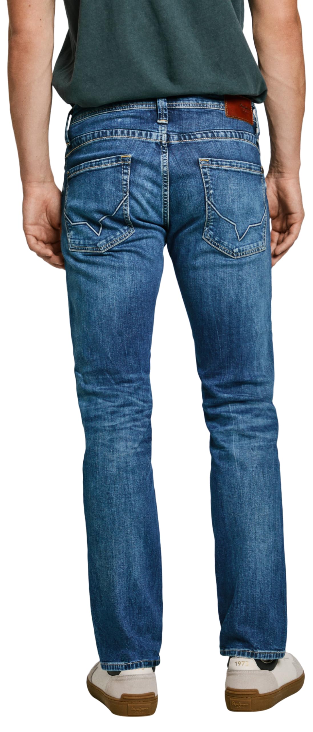 Pepe Jeans Cash 36 Denim Jeans for Men - Slim Fit Stretch Comfortable Casual Pants | Perfect for Everyday Wear, Office & Night Out